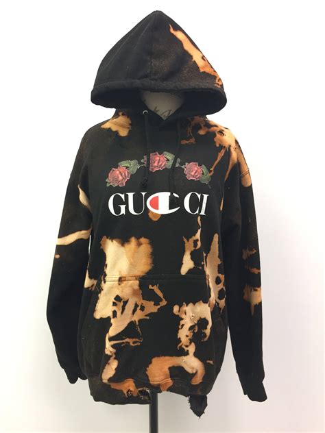 gucci x champion hoodie black|gucci hoodie cost.